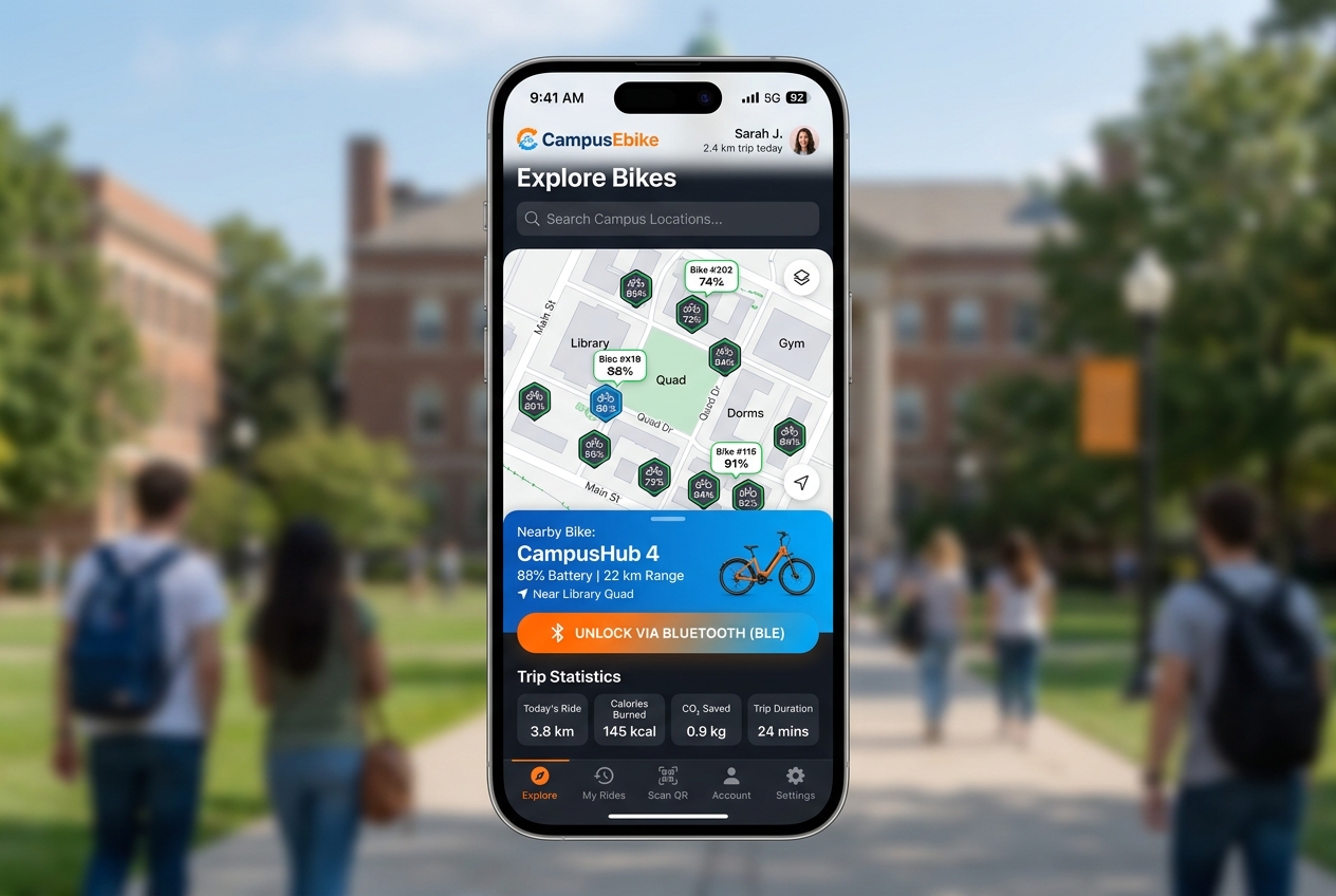 Smart E-Bike Platform for Campus Mobility